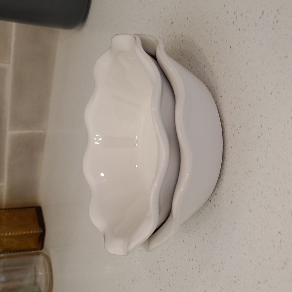 Emile Henry 5 inch Pie Baking Plate White Set of 2 France